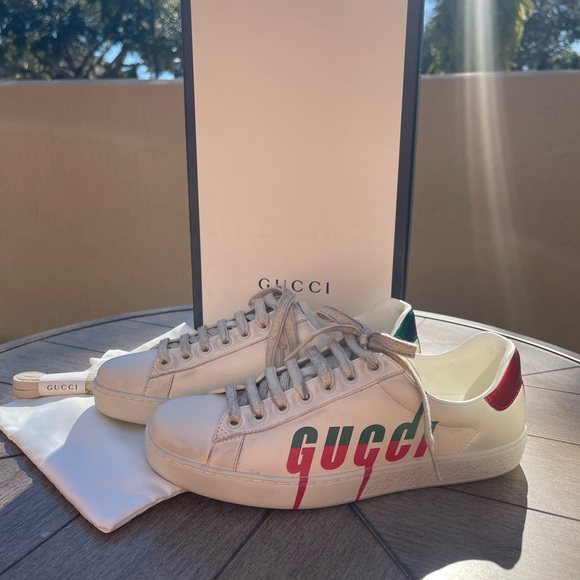 Authentic Gucci Sneakers Ace size 5.5 men 9 women. - Picture 3 of 5